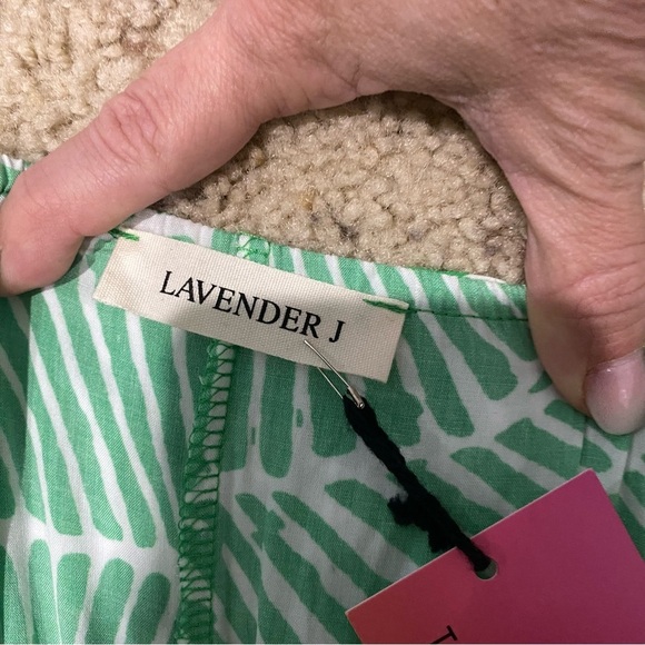 Lavender J Maxi Dress Green Safari Beach Strapless Size Large NWT - Picture 11 of 11